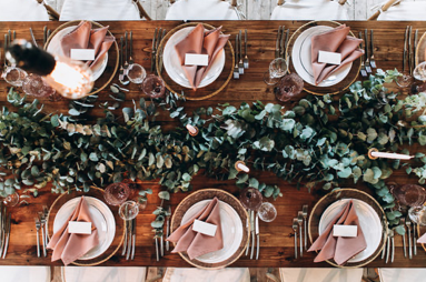 decoration table-rose-gold